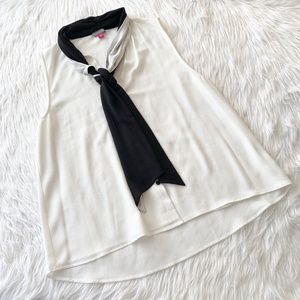 Vince Camuto White high Neck Blouse